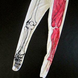 Vintage Inside Out Bodywear Leggings Bones Muscles Anatomy Image 1977